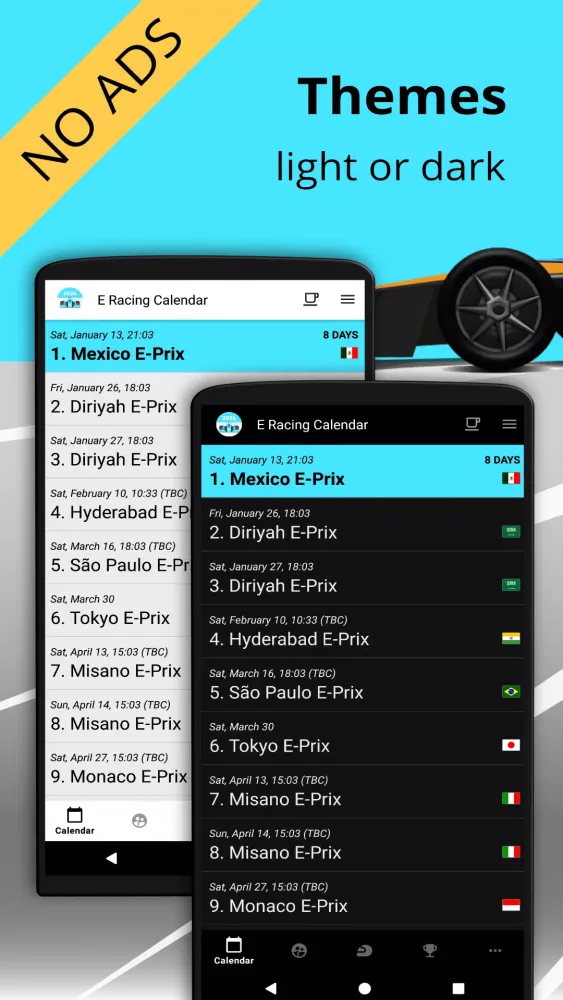 E Racing Calendar 2025 スクリーンショット