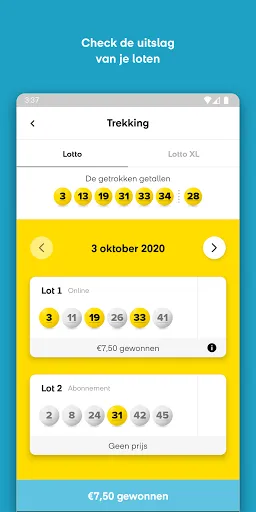 Zrzuty ekranu Lotto