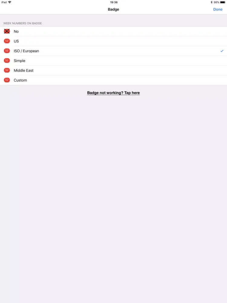 ภาพหน้าจอของ Week Numbers - LITE iPad 