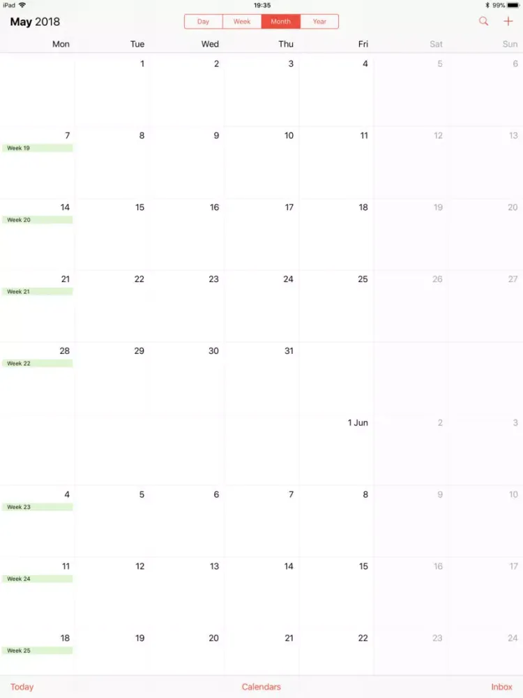 ภาพหน้าจอของ Week Numbers - LITE iPad 