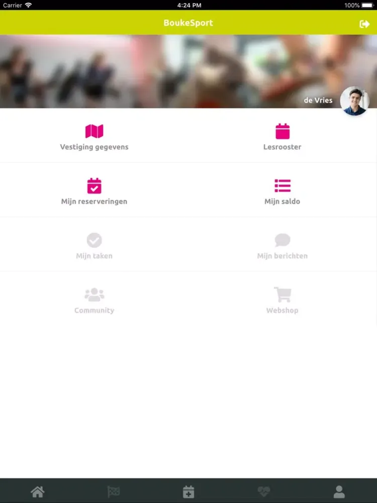 Tangkapan skrin BoukeSport - FeelGoodClub iPad 