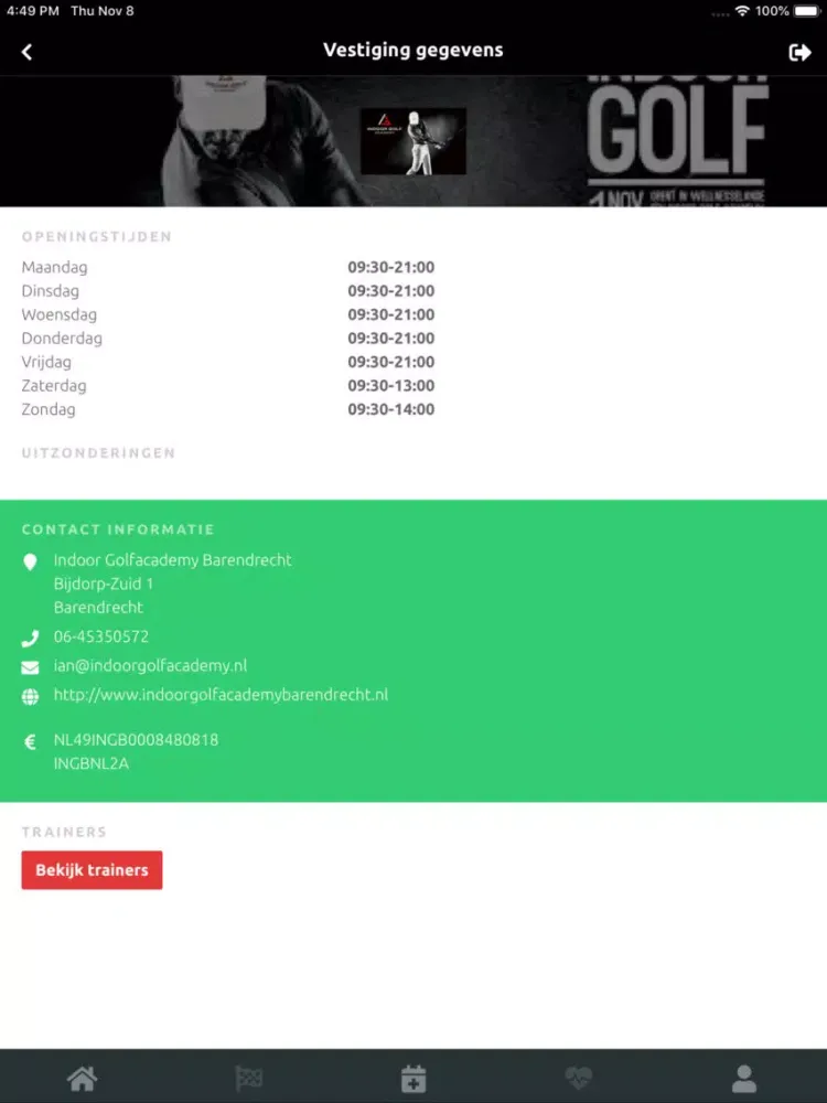 Capturas de pantalla de Indoor Golfacademy Barendrecht iPad 