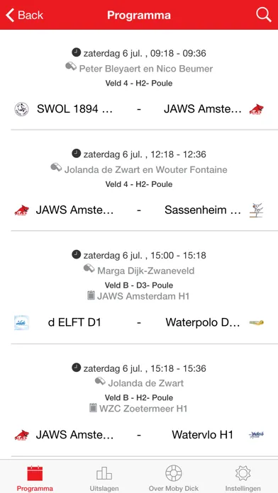 Moby Dick Waterpolotoernooi应用截图