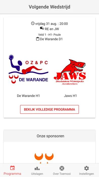 Captures d'écran de Warande Waterpolo Toernooi