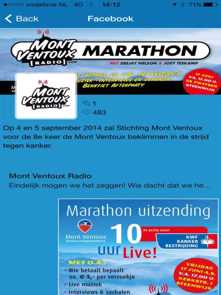 Mont Ventoux Radio iPad  স্ক্রিনশট