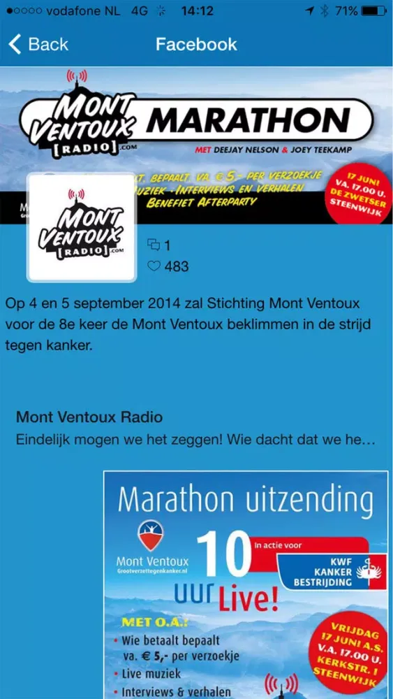 Mont Ventoux Radio স্ক্রিনশট