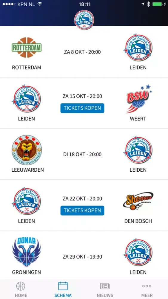 ภาพหน้าจอของ Leiden Basket