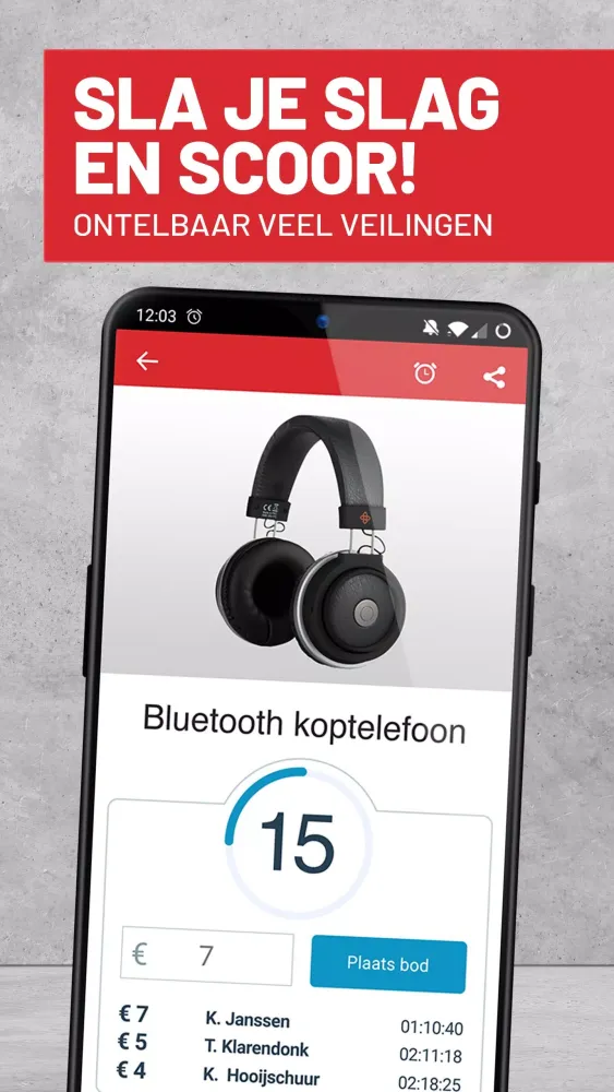 Zrzuty ekranu SlaJeSlag Veilingen