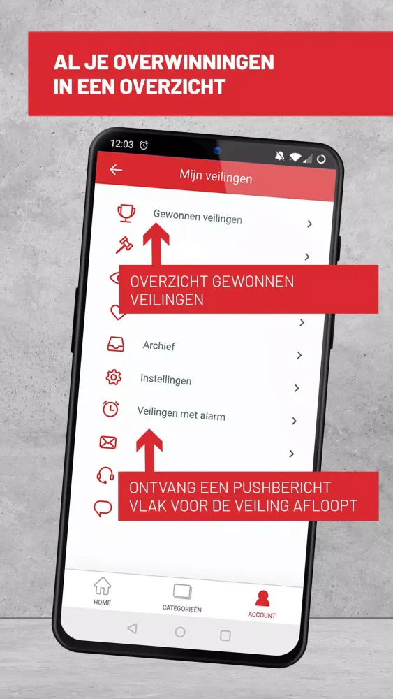 Zrzuty ekranu SlaJeSlag Veilingen