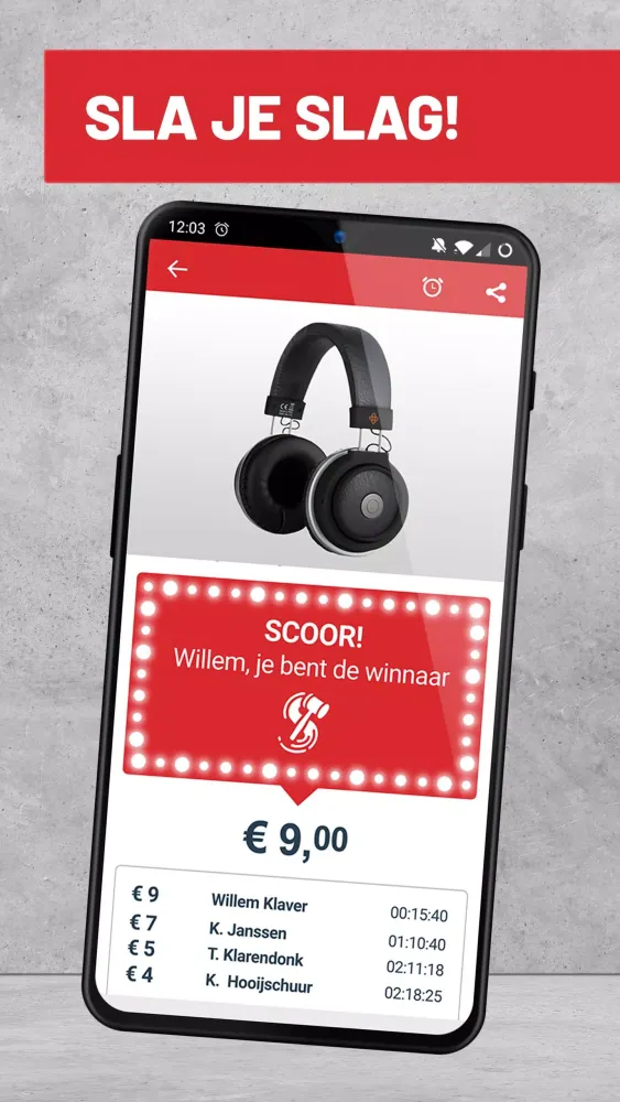 Zrzuty ekranu SlaJeSlag Veilingen