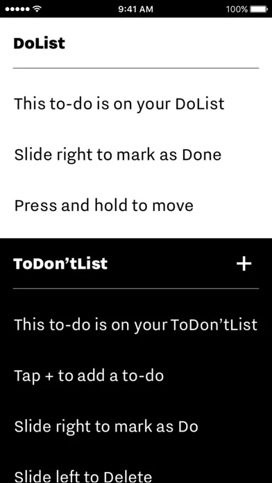 ToDon’tList Screenshots