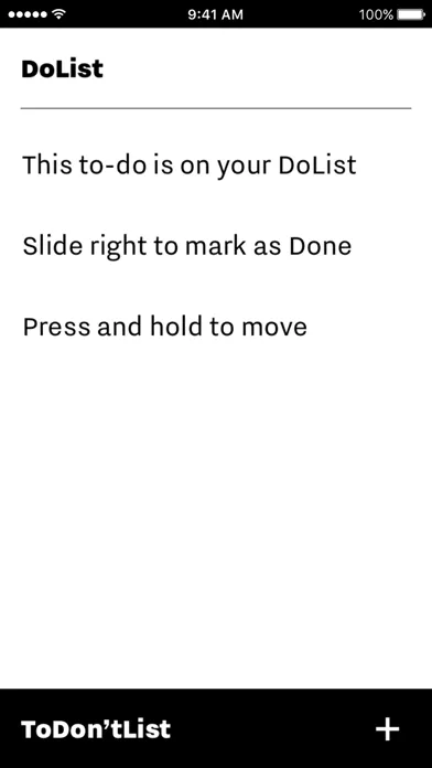 ToDon’tList Screenshots