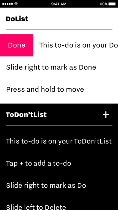 ToDon’tList Screenshots