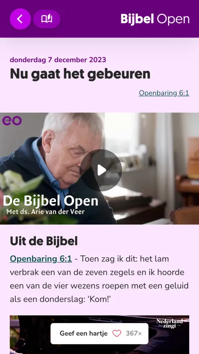 ภาพหน้าจอของ Bijbel Open