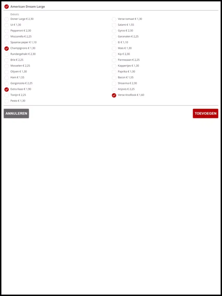 Original Pizza Company Putten iPad  Screenshots