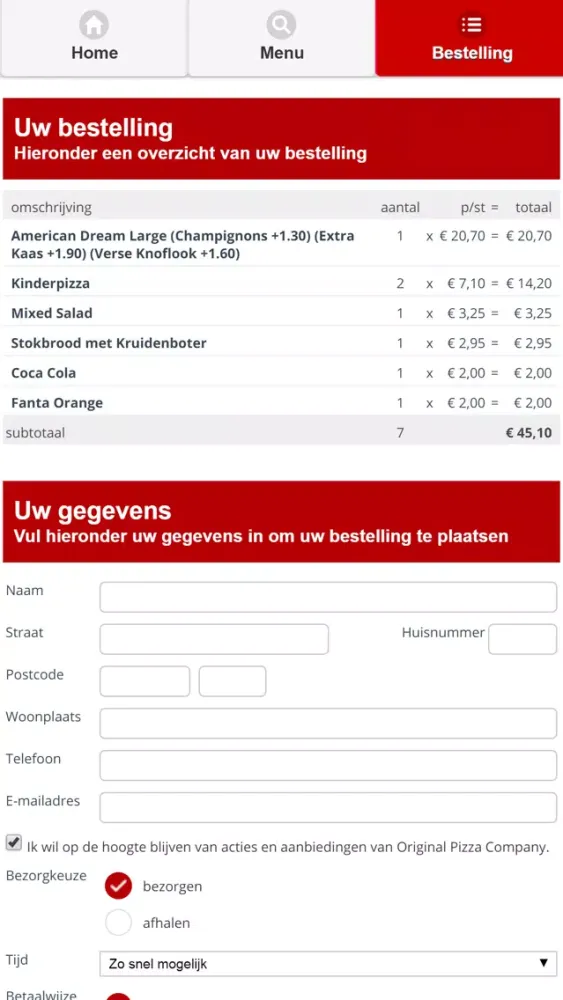 Original Pizza Company Putten Screenshots