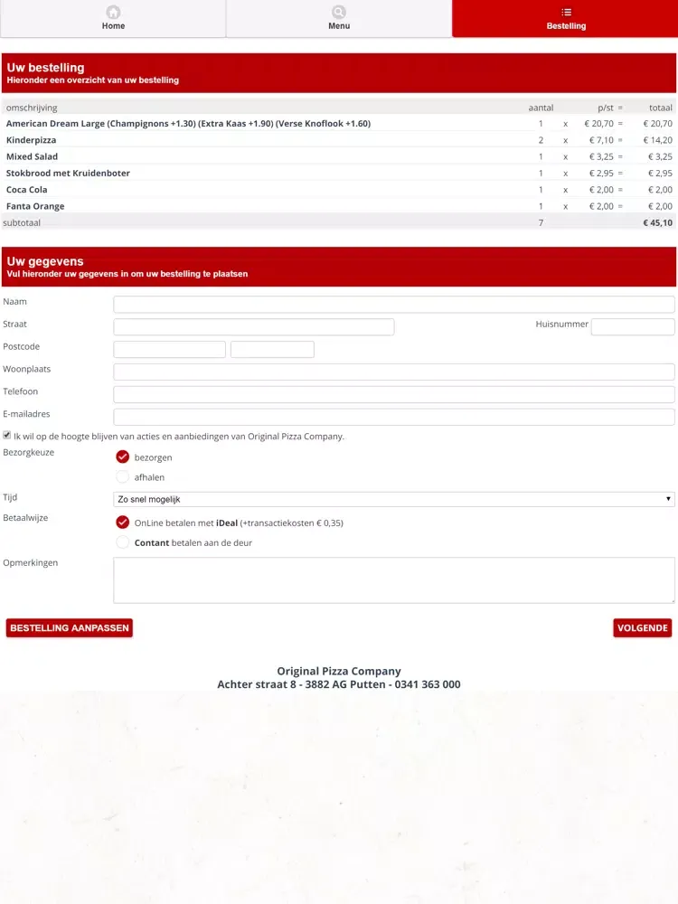 Ribs Company Apeldoorn iPad 应用截图