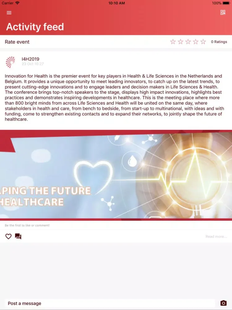 Zrzuty ekranu Innovation for Health 2019 iPad 