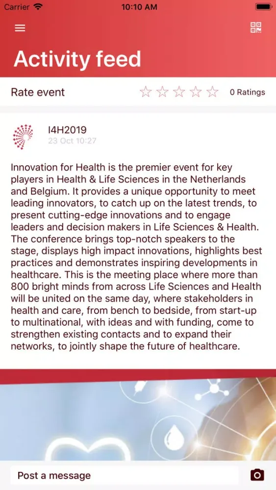 Zrzuty ekranu Innovation for Health 2019