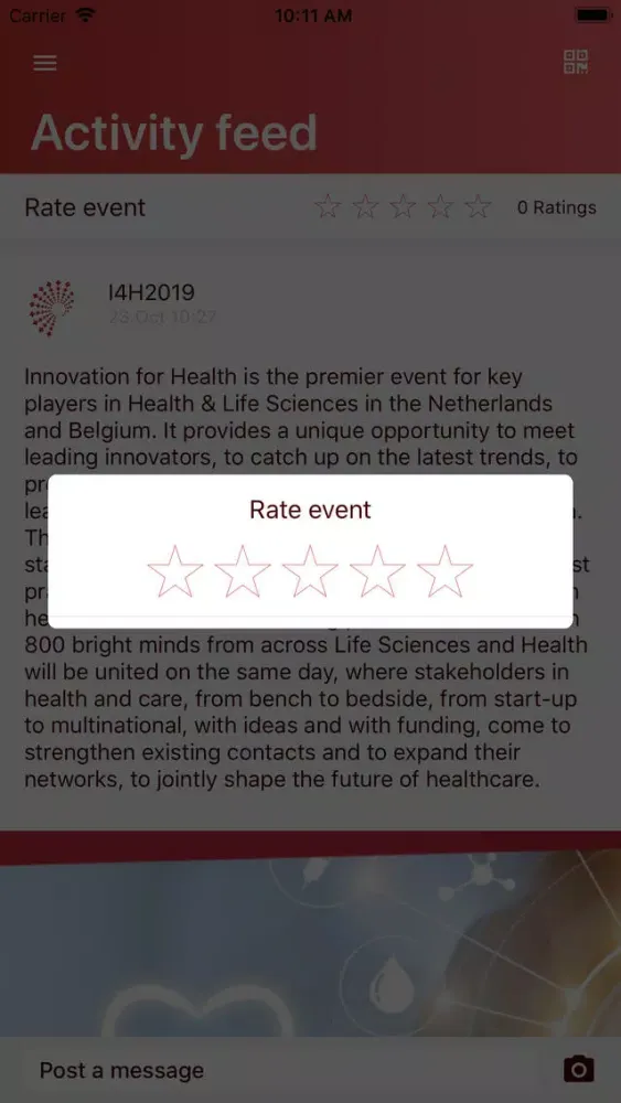 Zrzuty ekranu Innovation for Health 2019