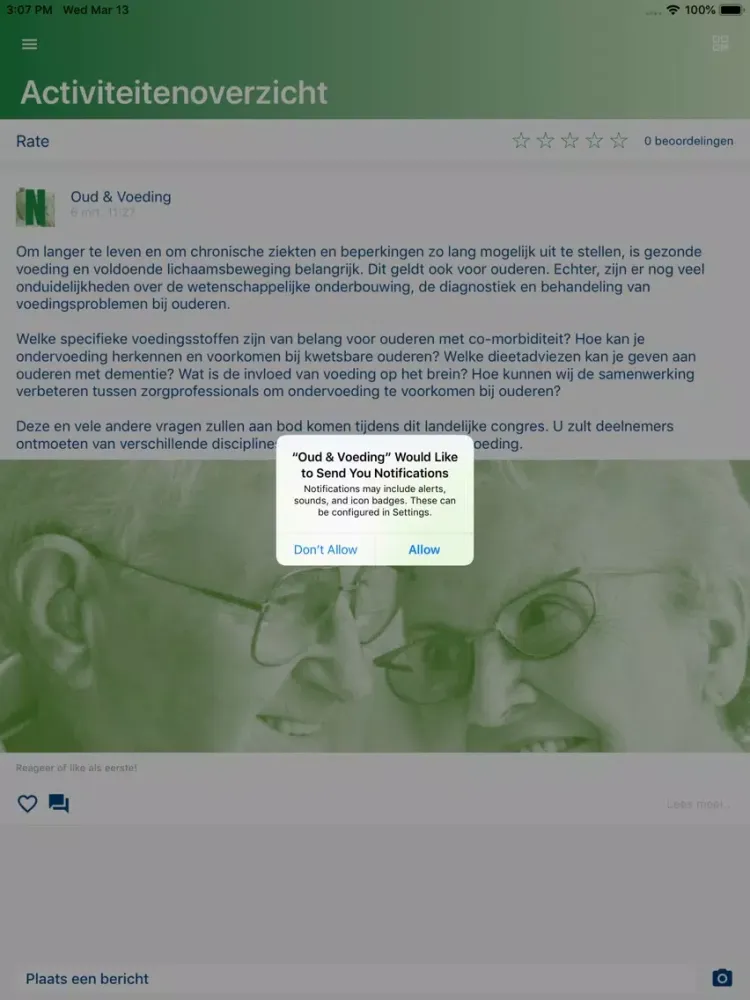 Ouderen en Voeding iPad 應用截圖