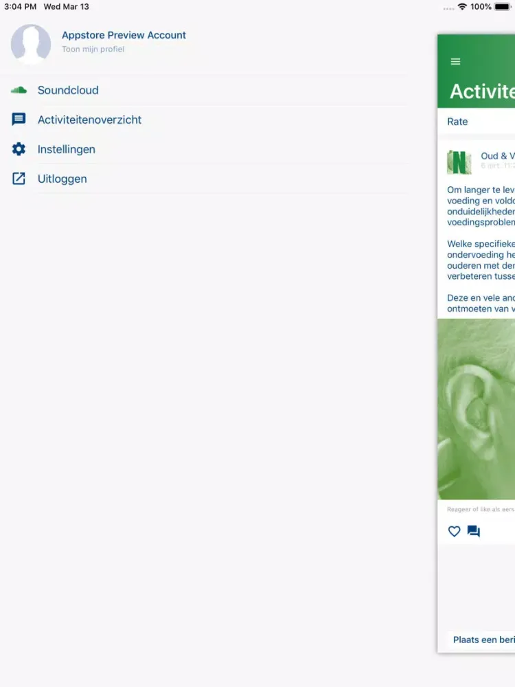 Ouderen en Voeding iPad 應用截圖