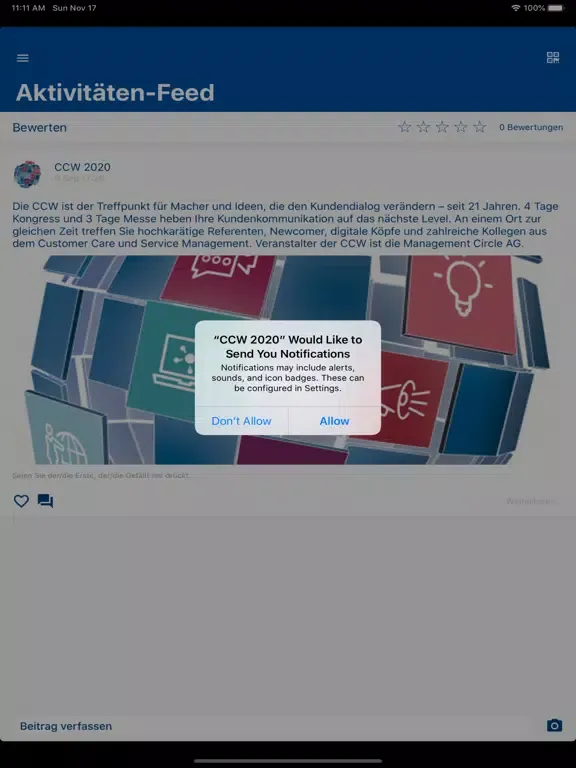 Captures d'écran de CCW 2020 iPad 
