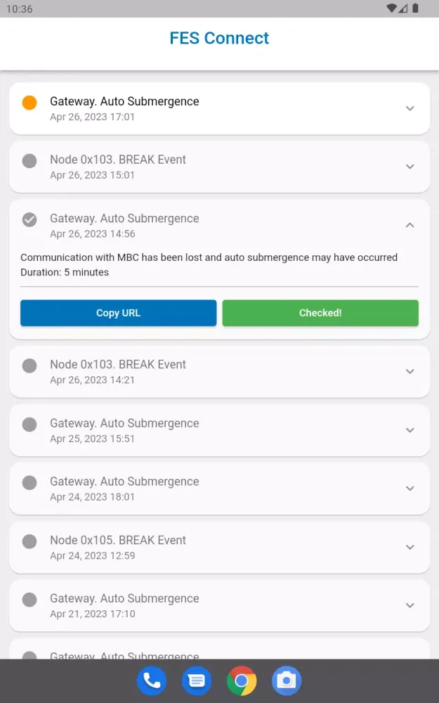 Tangkapan skrin FES Connect