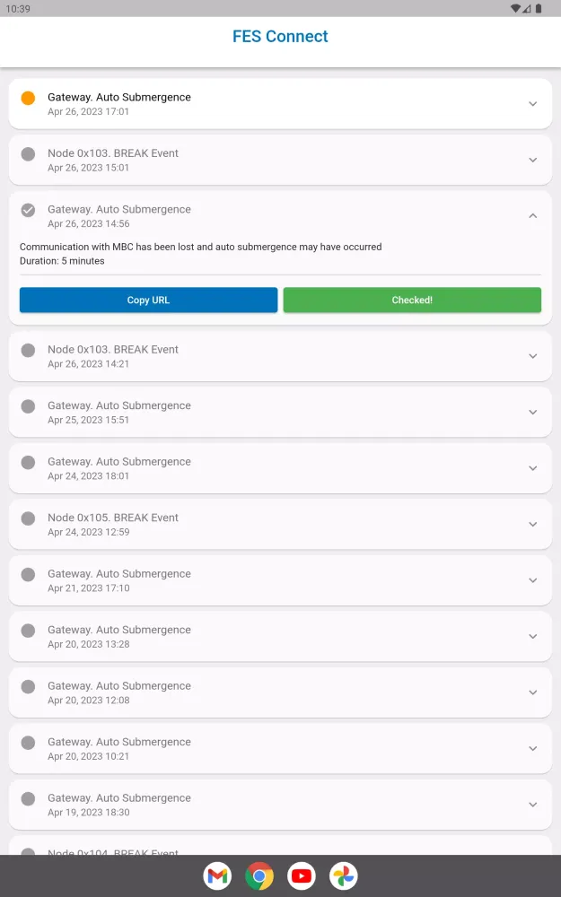 Tangkapan skrin FES Connect
