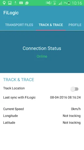 Screenshot di FiLogic OpenTMS Track & Trace