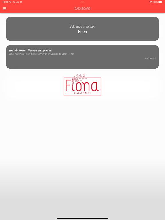 Fiona salon iPad  स्क्रीनशॉट