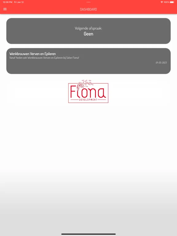Fiona salon iPad 应用截图