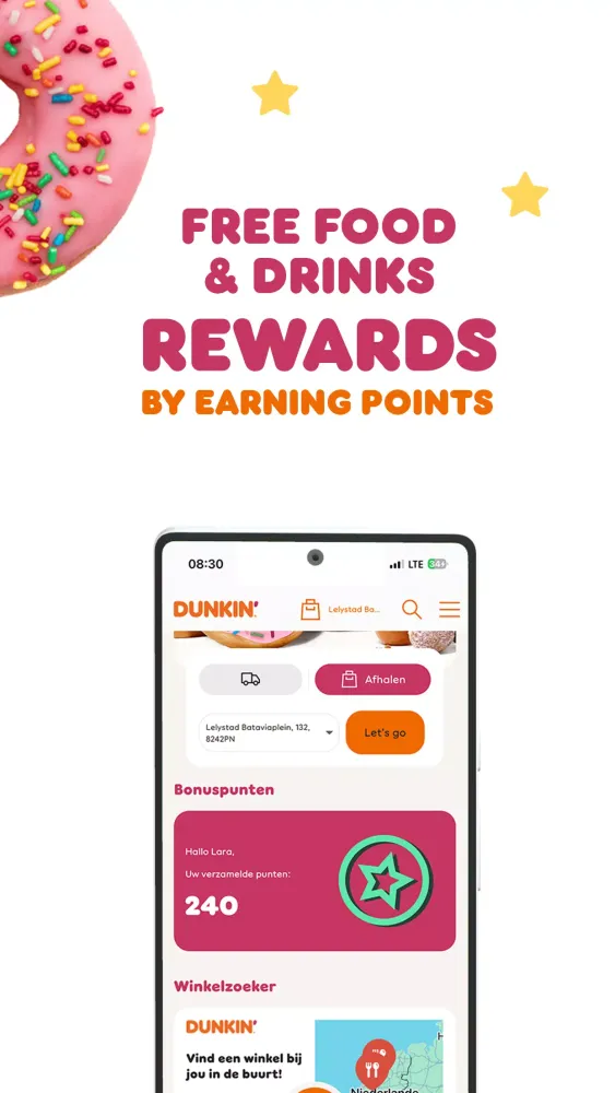 Capturas de pantalla de Dunkin' Benelux
