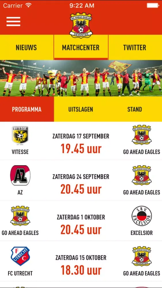 تصاویر Go Ahead Eagles Official App