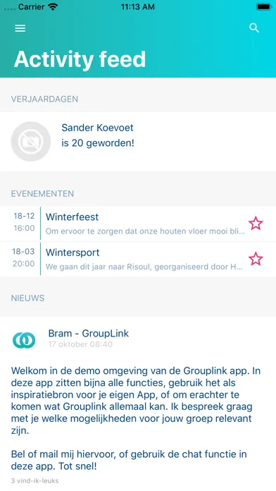 Zrzuty ekranu GroupLink