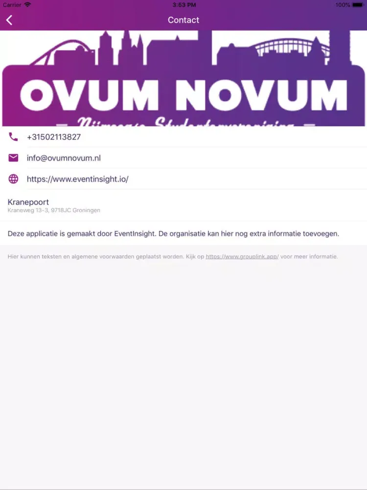 Ảnh chụp màn hình của N.S.V. Ovum Novum iPad 