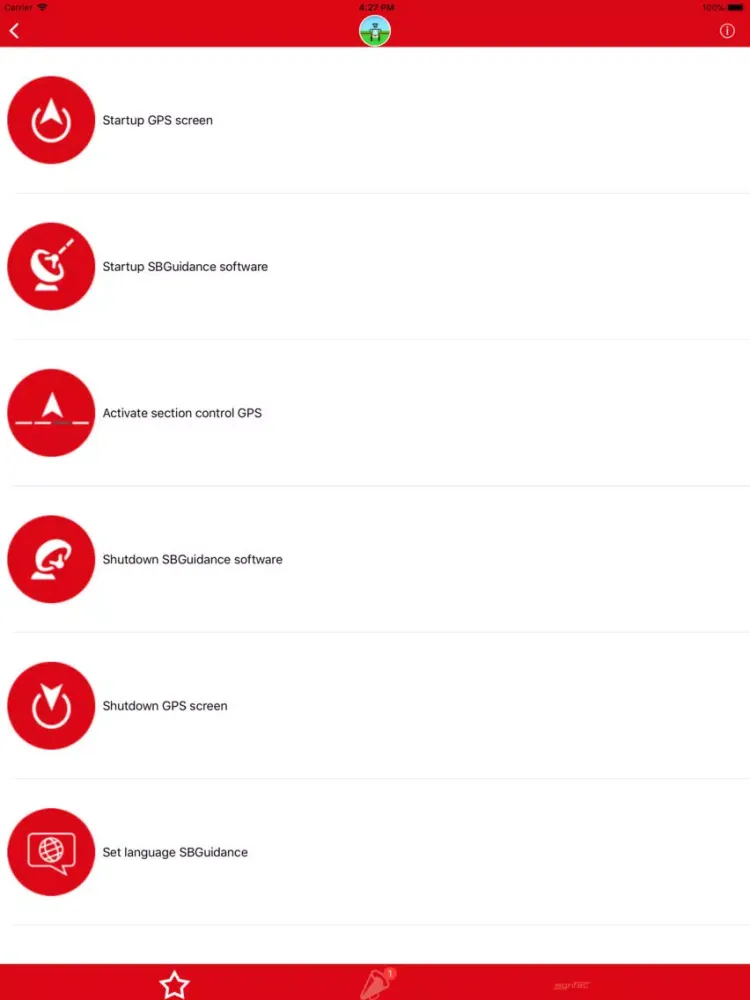 Tangkapan layar Agrifac Visual guide iPad 