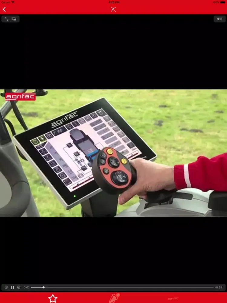 Tangkapan layar Agrifac Visual guide iPad 