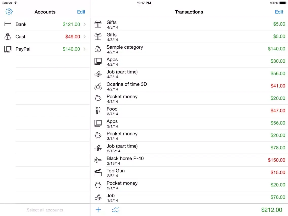 Capturas de pantalla de Moneyfiles - The simple expenses tracker iPad 