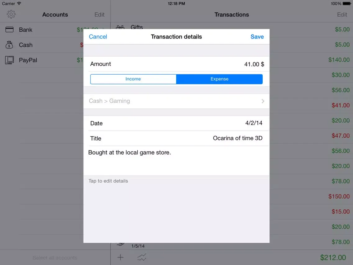 Capturas de pantalla de Moneyfiles - The simple expenses tracker iPad 