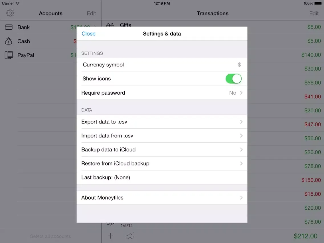 Capturas de pantalla de Moneyfiles - The simple expenses tracker iPad 