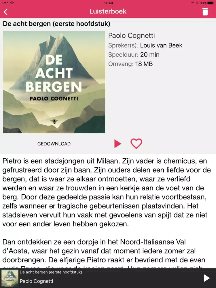 Hebban Luisterboek-app iPad  スクリーンショット