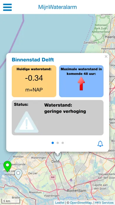 Screenshot di Mijn Wateralarm