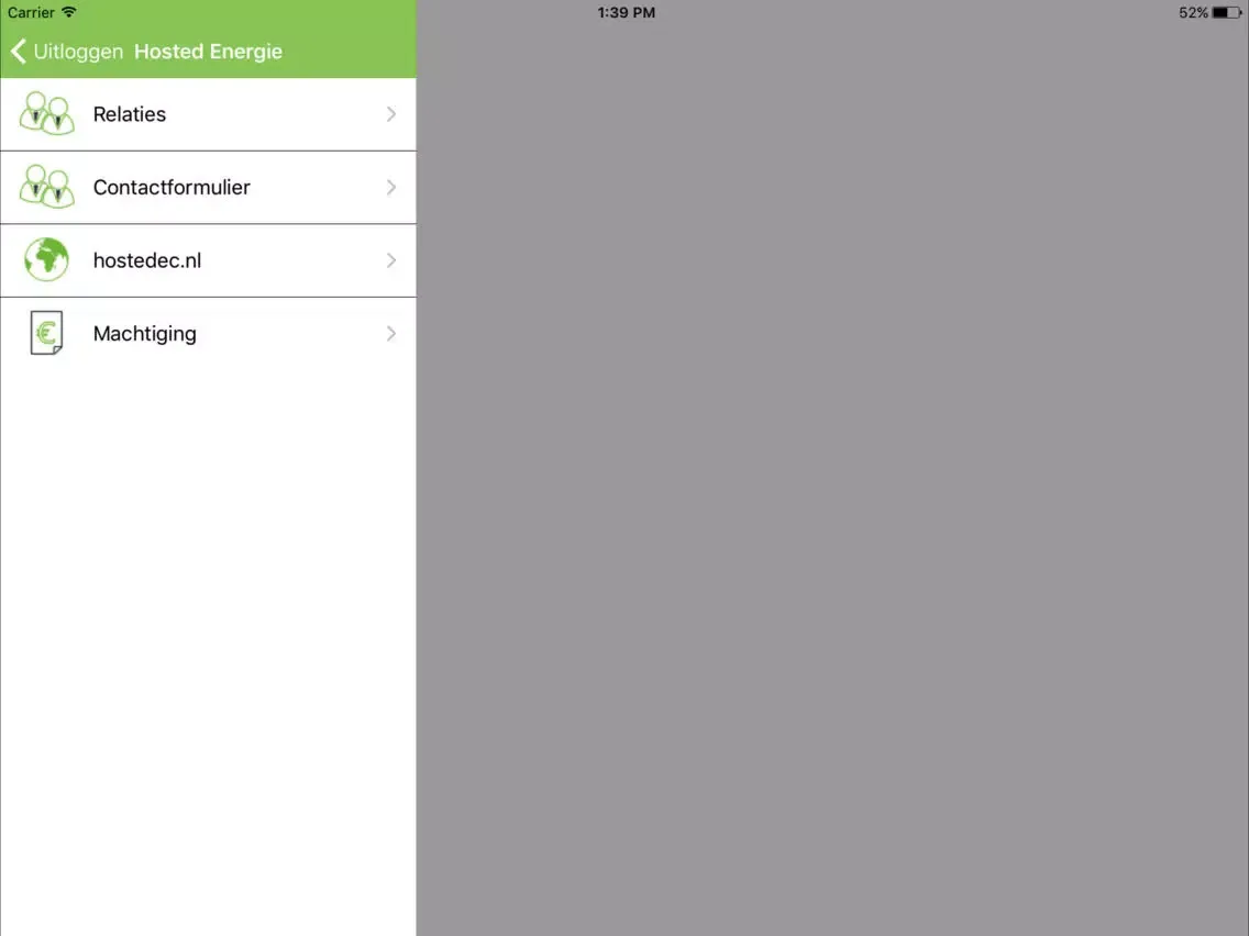 Hosted Energie iPad  스크린샷