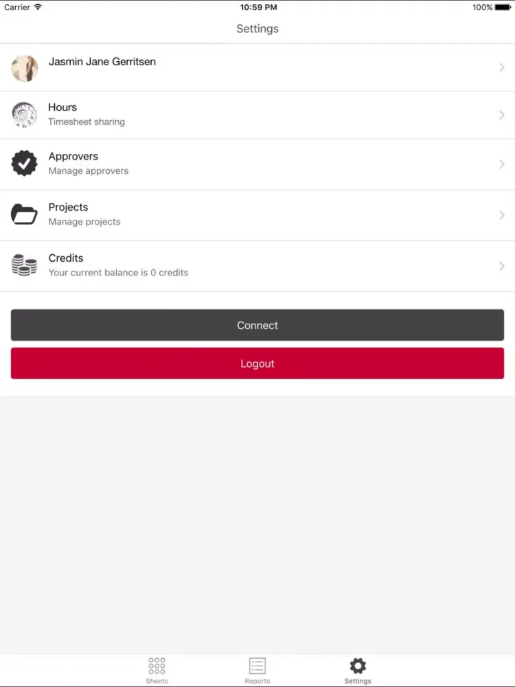 Zrzuty ekranu Hours - Timesheet Sharing iPad 