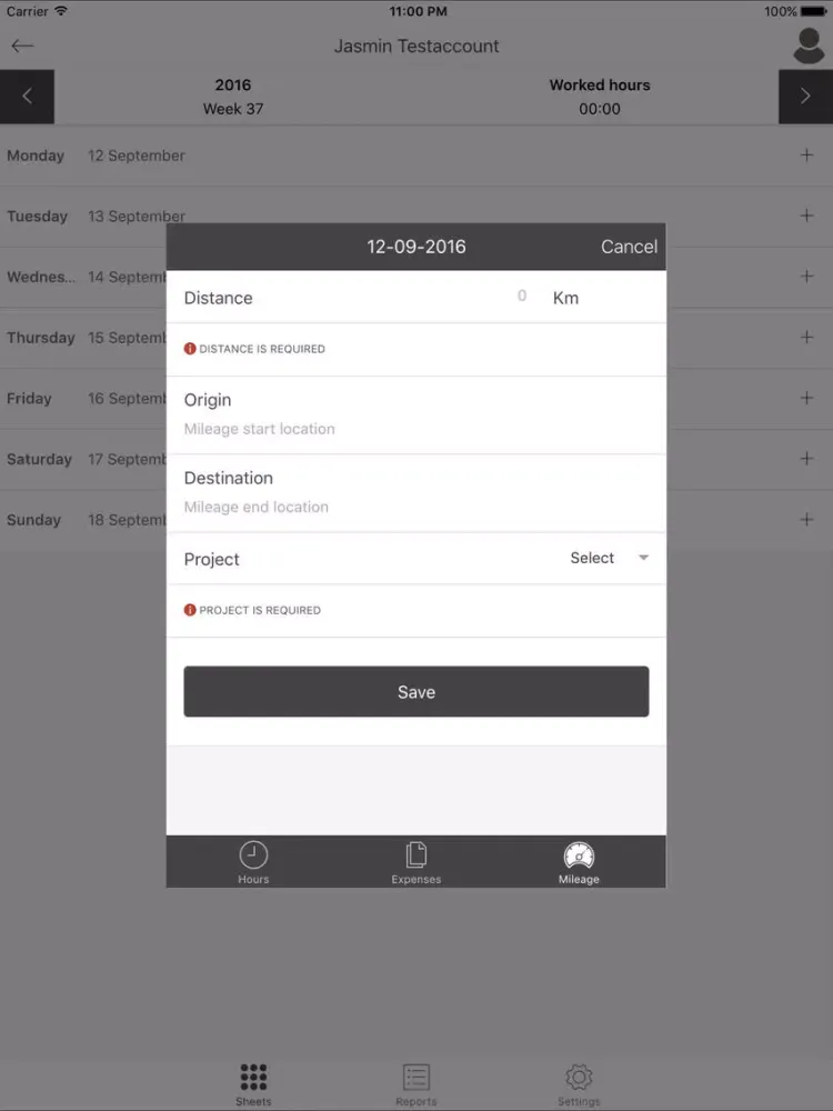 Zrzuty ekranu Hours - Timesheet Sharing iPad 