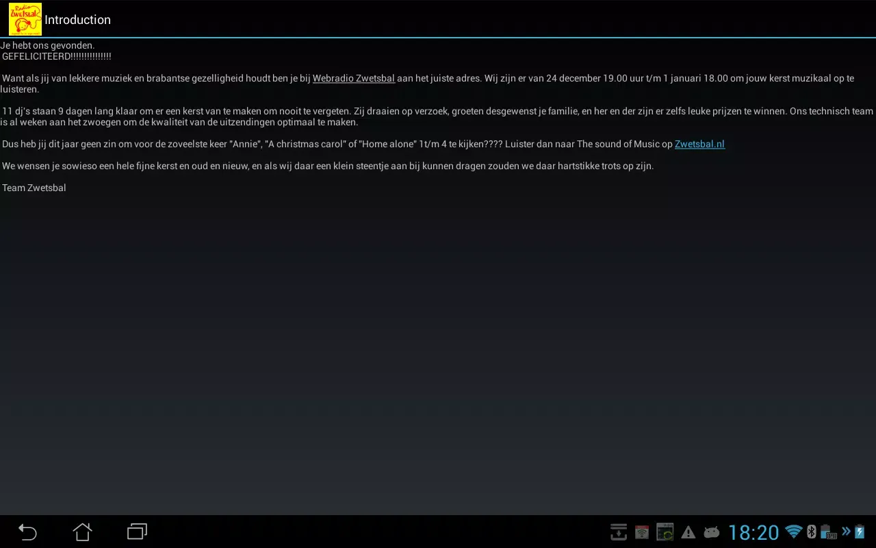 Radio Zwetsbal Screenshots