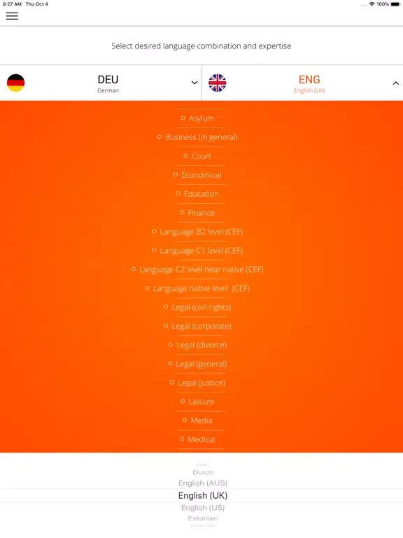 Capio Live Interpreters iPad  स्क्रीनशॉट