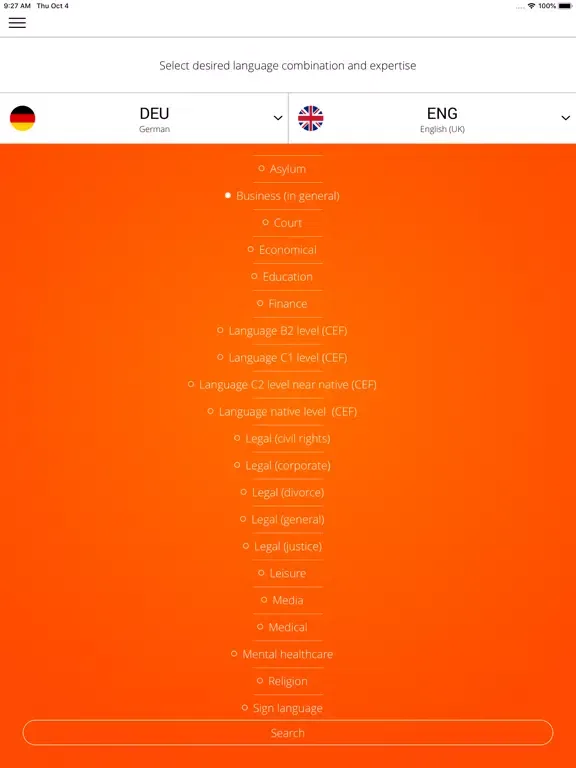 Capio Live Interpreters iPad  स्क्रीनशॉट