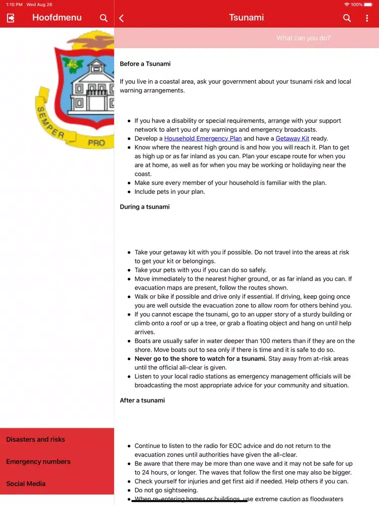 Disasterprep Sint Maarten iPad  স্ক্রিনশট